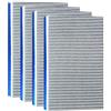 JDCMEI 4 Pezzi Ovatta Filtro 8D per Acquario, 25 x 11 x 2 cm Spugna Filtro Acquario, Materiale Filtrante Biochimico Ovatta a Nido d'Ape Adatto per la Pulizia di Acquari, Laghetti Koi, Stagni