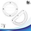 VL Solution Goniometro 360° Trasparente più goniometro 180° diamtreo 10 cm - Strumento di miisurazione di precisione ideale per Scuola, Università e Ufficio, per Ingegneri Archietetti o Geometri.