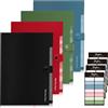 SKYDUE 4 Pezzi Raccoglitore Documenti, Cartella Portadocumenti Espandibile, Portadocumenti A4 Con 8 Tasche, Organizer Documenti Faldoni Portadocumenti Per Casa Scuola