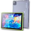 Wainyok Tablet Android 13 da 10,1 pollici per bambini: 6GB + 64GB, 1TB espandibile | 2.0GHz Octa-Core, doppia fotocamera (5MP+8MP), schermo HD IPS, WiFi 5, Bluetooth 5.0, certificato GMS, Verde
