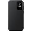 Samsung Smart View Wallet Cover custodia a portafoglio con finestra di visione notifiche per Galaxy A35 5G, Nero