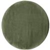 -LUXOR- living Tappeto in pelliccia sintetica Coste per camera da letto, ideale per la camera da letto, comodo tappeto in pelliccia di agnello, 120 cm, rotondo, verde scuro