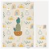 Kikido Materassino Fasciatoio Portatile Neonato 40x60 cm - Cactus - Cuscino Fasciatoio Morbido, Pieghevole e Impermeabile 60x40 - Materassino Da Viaggio per Cambio Pannolino