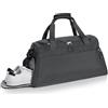 Romon Borsone da Viaggio, Borsa Sportiva Palestra con Scomparto per Scarpecon, Borsone Palestra Grande Ripiegabile, Borsa Sportiva Grande Impermeabile, Gym Travel Bag per Uomo Donne, Nero, L