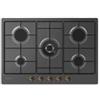 Candy PRONTA CONSEGNA - SPEDIZIONE IMMEDIATA Piano Cottura da Incasso a Gas 75 cm 5 Fuochi Antracite CLASSIC Candy CHW74WGTGH - 33801981