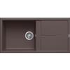 Elleci Unico 480 LKU48087 Lavello 1 vasca con gocciolatoio Reversibile Sopratop 100 x 50 cm finitura Keratek Cocoa 87