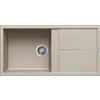 Elleci Unico 480 LKU48095 Lavello 1 vasca con gocciolatoio Reversibile Sopratop 100 x 50 cm finitura Keratek Champagne 95
