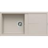Elleci Unico 480 LGU48039 Lavello 1 vasca con gocciolatoio Reversibile Sopratop 100 x 50 cm finitura Granitek Bianco Soft 39
