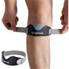 Origintek Ginocchiera Rotulea Regolabile Antiscivolo, Fascia di Supporto Tendine Rotuleo per Tendinite, Ginocchio del Saltatore, Corsa Basket Squat, 1 Pezzo con 2 Fasce Intercambiabili Adulti Adolescenti