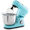 Klarstein Planetaria Professionale, Impastatrice Planetaria 5 Litri con Ciotola, Impastatrice Planetaria Professionale 1300W per Pizza e Dolci a 6 Velocità, Impastatrice Pane con Gancio e Frusta