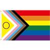 AINIUNIU Bandiera Arcobaleno Grande 3 pollici x 5 pollici, 90X150cm Piedi Progress Pride Flag Rainbow Colorata, Gay Bandiere Parata, Festival, Festa, Carnevale, Mese della storia LGBTQ+, LGBTQ