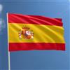 BullTek Bandiera Spagnola 90 x 150 cm - Bandiera Spagna Poliestere con Passante Per L'Asta Resistente alle Intemperie Colore vivido e Adatto per Uso Interno ed Esterno Flag (SPAGNA)