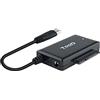 TooQ TQHDA-01A - Adattatore da USB 3.0 USB-A a SATA per dischi rigidi da 2,5 e 3,5, con alimentazione, nero