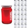 casavetro Trasparente Tappo A Vite Bottiglie di Vetro vuote 67, 105, 210, 300 ml - Riutilizzabile Twist off coperchi - a Tenuta d'Aria Coperchio in Metallo per Kombucha Birra casa Acqua (24 x 105 ml)
