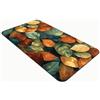 Comart - Tappeto Cucina Austin - Impermeabile - Antiscivolo - Antimacchia - Lavabile in Lavatrice - Passatoia in Poliestere - per Corridoio e Cucina - Made in Italy - Foglie Autunno - 50x75 cm