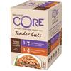 Wellness CORE Tender Cuts 6 x85g, Mix Pollo, Tacchino & Anatra-Umido Gatti