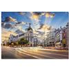 Panorama Quadro su Tela Canvas Stampe da Parete Gran Via Madrid 30 x 21 cm - Telaio in Legno Incluso - Quadri Moderni Soggiorno