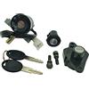 one by camamoto kit serrature completo blocchetto chiavi avviamento (cod 77208117 completo compatibile con aprilia sport city 125 / 200 / 250cc euro 3 anno 2004-2005-2006-2007-2008|rif. orig. AP8104726)
