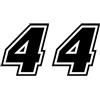 4R Quattroerre.it 13374 Numero Racing 4 Moto GP, Nero, 10 x 9,5 cm (Confezione da 2)
