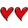 4R Quattroerre.it Quattroerre 14112 Sticker Adesivo 3D Cuore, 60 x 55 mm (Confezione da 2)