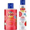 Chicco POP Set Bagnodoccia Shampoo & Balsamo Fragola, Bagnoschiuma per Bambini, Shampoo per Bambini Senza Lacrime, Profumati e Delicati, Formula Vegana, Dermatologicamente Testato, Pelli Sensibili
