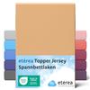etérea Himmlische Qualität etérea Jersey Topper Lenzuolo con Angoli 180x200-200x200 cm Sabbia Epaisseur 5-10 cm - 100% Cotone - Oekotex Materasso Letto Copripiumino - Lenzuola 180x200cm - 200x200cm Beige