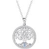 BerriBling Collana Donna Argento Sterling 925 con Albero della vita - Nodo celtico - Occhio del diavolo | Antiallergici | Romantici Regali Gioielli per Donna - Regolabile |45cm+5|