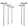 Evemodel 5 pezzi modello bianco caldo lampada pista H0 1:87 illuminazione marciapiede strada paesaggistica