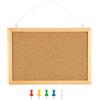 Bacheca In Sughero Con Cornice In Legno - 58x40 Cm, Per Parete, Con 5 Puntine, Ideale Per Ufficio E Casa - 2