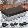 QH.HOME Copertura per piscina rettangolare con cricchetto brevettato a serraggio rapido, copertura rettangolare per piscine fuori terra con anelli portanti