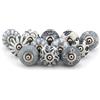 Craft Trade Grigio Pomelli Delle Porte Pomello per Porta Dell'armadio Boho Ceramica Antica Tira le Hardware Manopole per Mobili da Cucina e Mobili- Set da 12