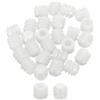 sourcing map 100 tasselli per cerniere da 1,1 x 1 cm, inserti in plastica con filettatura per cerniere di ante di armadietti, collegamenti di mobili, colore bianco