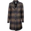 BOSS Cappotto Uomo Slim Fit in Lana Vergine Fantasia Scozzese C-CAM-234-50502298 Nero e Marrone Taglia 46