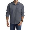 Enlision Camicia Uomo Manica Lunga Casual No Stiro Camicia da Lavoro Uomo Cotone Regular Fit Grigio M
