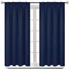 BGment Tende oscuranti corte per camera da letto, con tasca per bastone, lunghezza 114 cm, isolamento termico, per camper, bagno, bar, 106 x 114 cm, 2 pannelli, blu navy