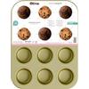 Agyo Stampo per cupcake e muffin 12 posti antiaderente - teglia 35 x 26,5 x 2,7 cm in acciaio al carbonio, sformatura facile e pulizia rapida, forno fino a 220 °C