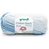 120 Gründl Lana Cotton Quick Batik - filato per maglia e uncinetto, filato sfumato, 100% cotone, certificato OEKO-TEX, 100g/260m, ferri: 3-4, 5x100g - Blu Chiaro-Blu Medio-Blu Scuro