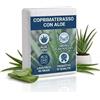Caleffi - Coprimaterasso Singolo 90x200 - Proteggi Materasso Letto Singolo con Angoli Elasticizzati - Copri Materasso in Cotone con Essenza di Aloe - Tessuto in Spugna Rinfrescante - Lavabile a 40°