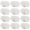 Hombys Filato di ciniglia grossa bianca per uncinetto e lavoro a maglia, super voluminoso, morbido peluche, 12 confezioni Jumbo (27 m, 226,8 g ciascuna)