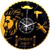 Instant Karma Clocks | Orologio Da Parete | Barber Shop | Barbiere | Parrucchiere | Colore Nero e Oro | Doppio Vinile |Salone Bellezza 30cm