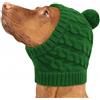 CITÉTOILE Cappello di Natale per Cani con Pompon, Morbido Cappello a Maglia a Trecce per Mascotte Festive, Animali Domestici, Verde, XL