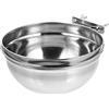 balacoo Gabbia del Cane Feeder Bowl Appeso Pet Ciotole in Acciaio Inox Dog Cat Acqua di Alimentazione Alimento Piatto Pet Distributore di Alimenti di Origine Animale per Casa 20X20X10CM