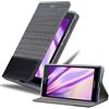 Cadorabo Custodia Libro per Huawei P7 in Grigio Nero - con Vani di Carte, Funzione Stand e Chiusura Magnetica - Portafoglio Cover Case Wallet Book Etui Protezione