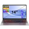 NOTODD PC Portatile 14 Pollici Computer Portatile Win 10 Laptop 6GB RAM 64GB SSD Estensioni 1TB, Notebook Celeron N4020 (fino a 2.8GHz) 2.4/5G WiFi 1080FHD BT 4.2 USB 3.0 Mini HDMl Tastiera Membrana-Grigio