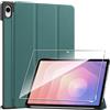 Heioloo Custodia per Samsung Galaxy Tab S11 2025 Cover in Pelle Case, + [1 Pezzi] Vetro Temperato Pellicola Protettiva [Auto Svegliati/Sonno][Supporto Funzione ] [Anti-Scratch]