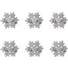 HDGSAFD Confezione Da 6 Fermagli Per Capelli Con Fiocchi Di Neve, Fermagli Per Capelli Con Strass, Fermagli Per Capelli Creativi, Fermagli Per Capelli Elei, Accessori Per Capelli