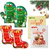 Znnhnn 2 Paia Maschera Piedi Esfoliante + 2 Paia Maschera Mani + 2Pezzi Maschere Viso Natalizie, Maschere Piedi Idratanti,Foot Mask, Hand Mask