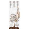 Lupia - Appendiabiti da Parete TREE WHITE Albero della Vita, Design Salvaspazio 5 Ganci, Pannello Stampato in Legno Adatto a Ogni Ambiente, Attaccapanni da muro moderno, decorato 46x125 cm, ingresso