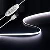 Tayire 6500K USB 5V COB striscia LED retroilluminazione TV, 2m 960LEDs Dimmerabile catena luminosa a striscia LED CRI90+ 4mm luce nastro LED per TV Retroilluminazione PC Camera da letto Cucina Casa