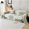 VanderHOME Copridivano, Copridivano Universale Quattro Stagioni, Copritutto per Divano Arredamento per La Casa, Coperta per divano in Ciniglia con Frangia Delicata 180 * 200cm-Verde